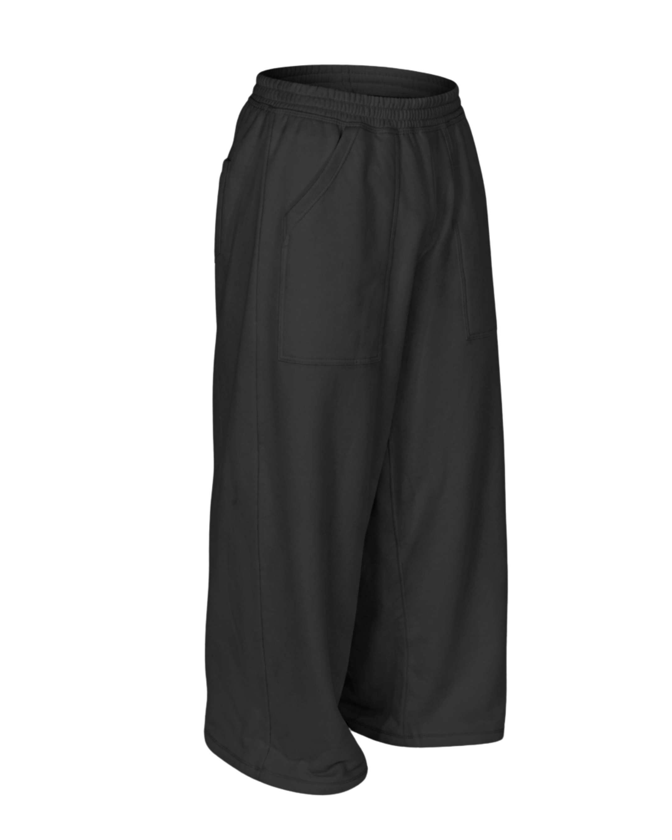 Wide Sweatpants with Front Utility Pocket
