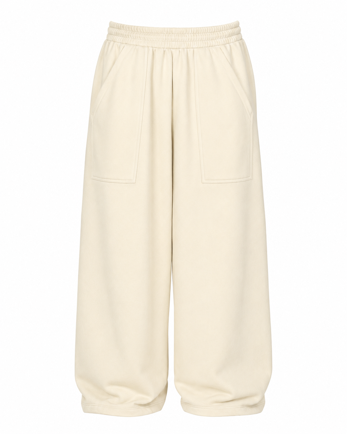 Wide Sweatpants with Front Utility Pocket